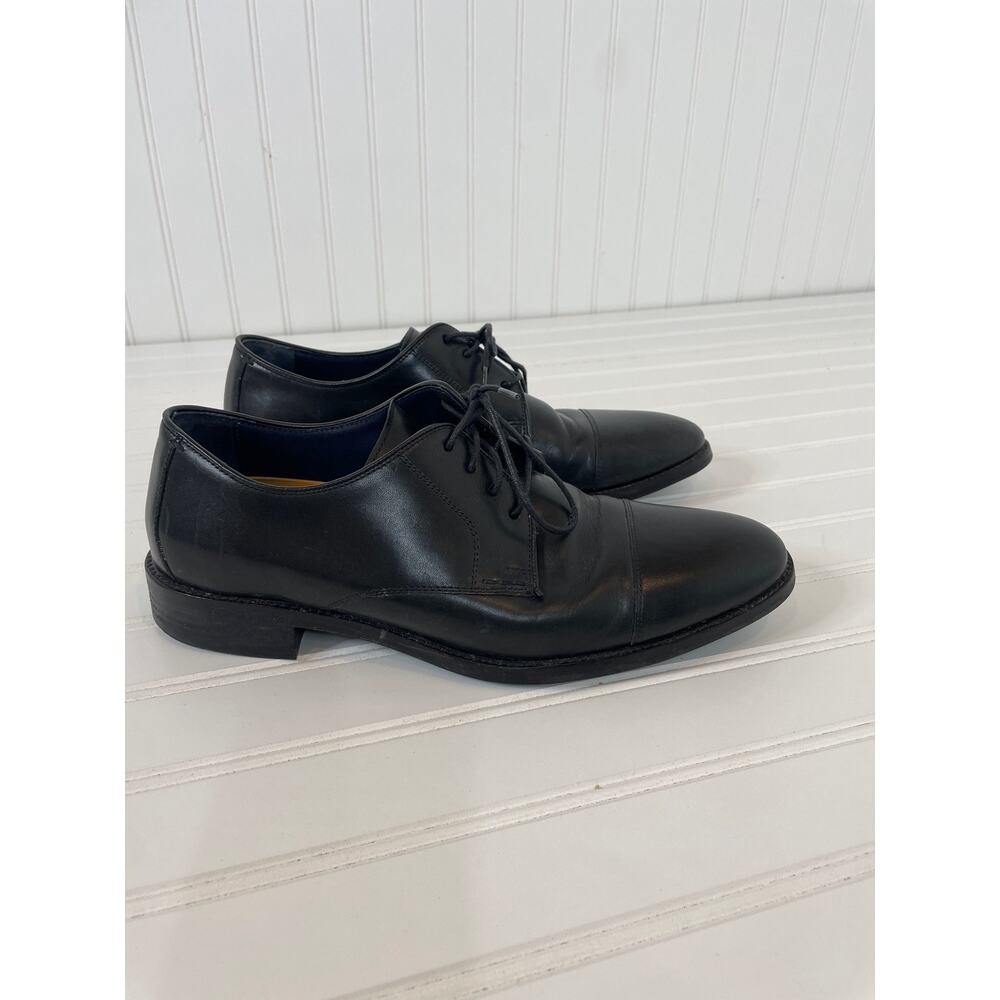 Cole Haan Mens Black Leather Cushioned Lenox Hill Cap Ox Oxfords Shoes Size 9
